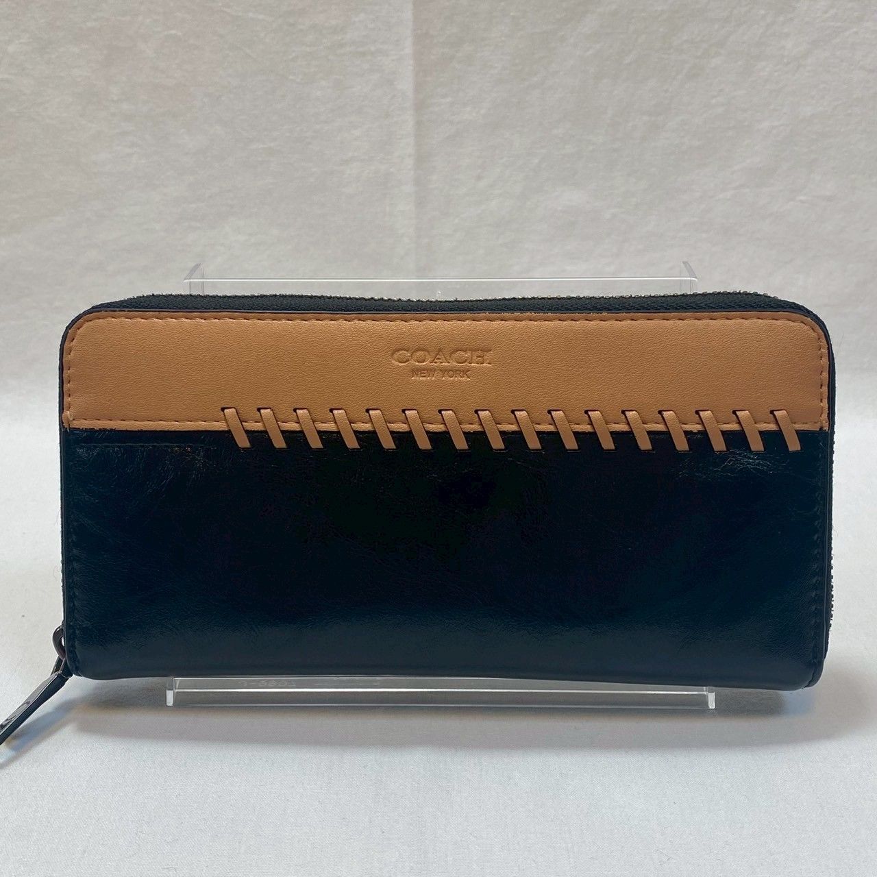 ✨未使用✨】COACH/長財布/ベースボールステッチ/LI/BLACK/定価$238/No 