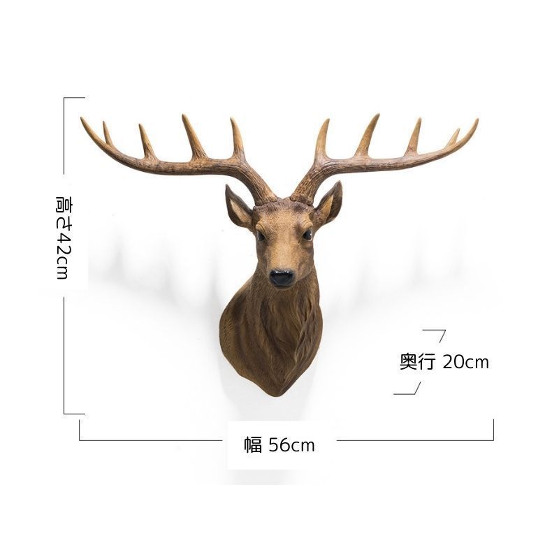 ハンティングトロフィー調 壁掛けインテリア 鹿 頭 ウォールインテリア