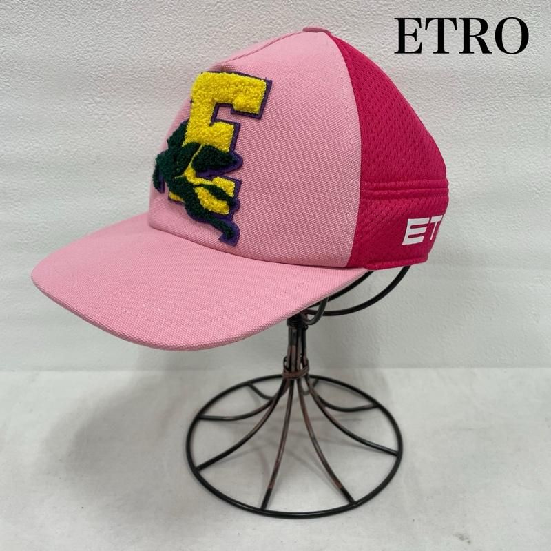 ETRO エトロ 帽子 キャップ PEGASO パッチ ワッペン メッシュ ベースボール キャップ