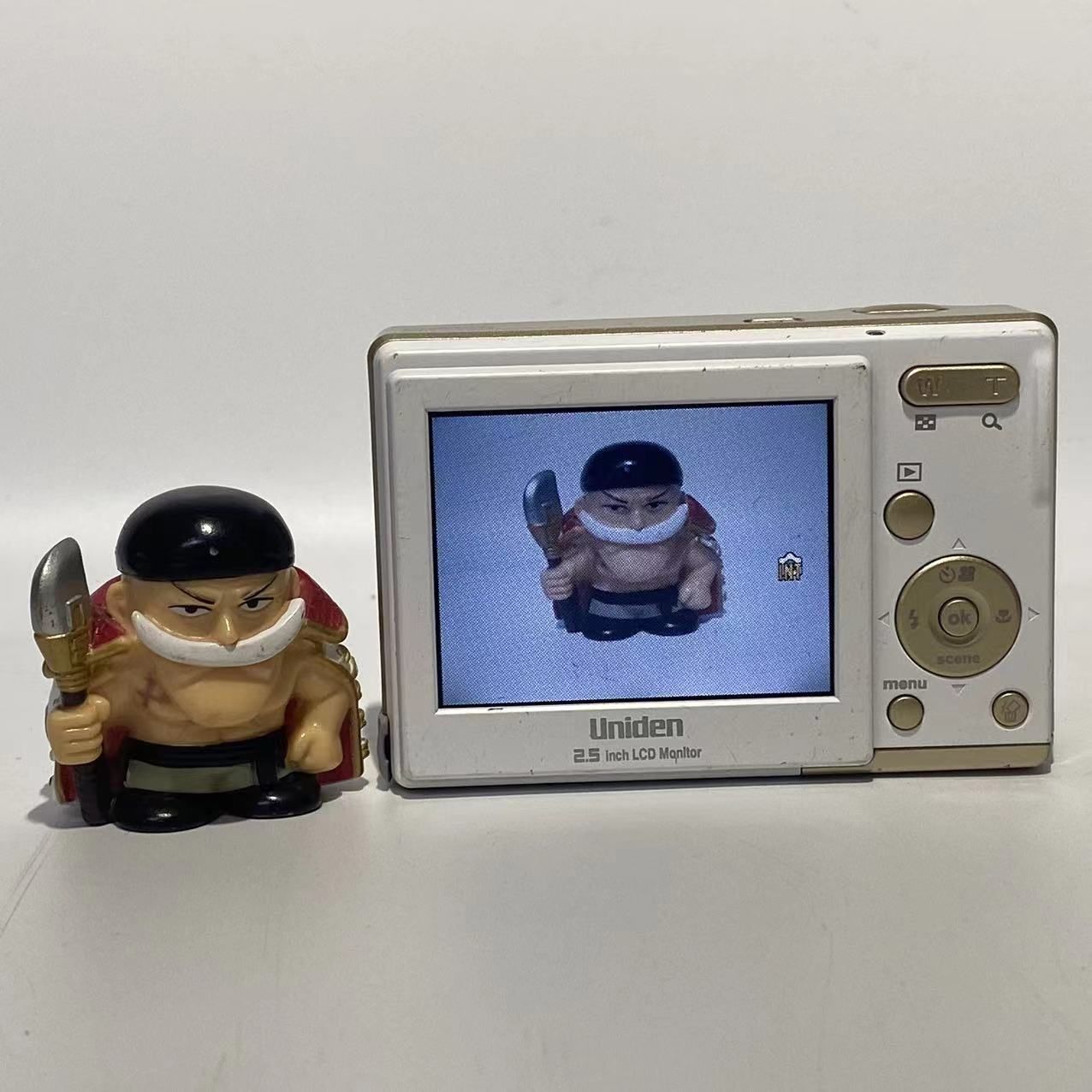 動作確認済】Uniden UDC-5M デジタルカメラ ホワイト×ゴールド