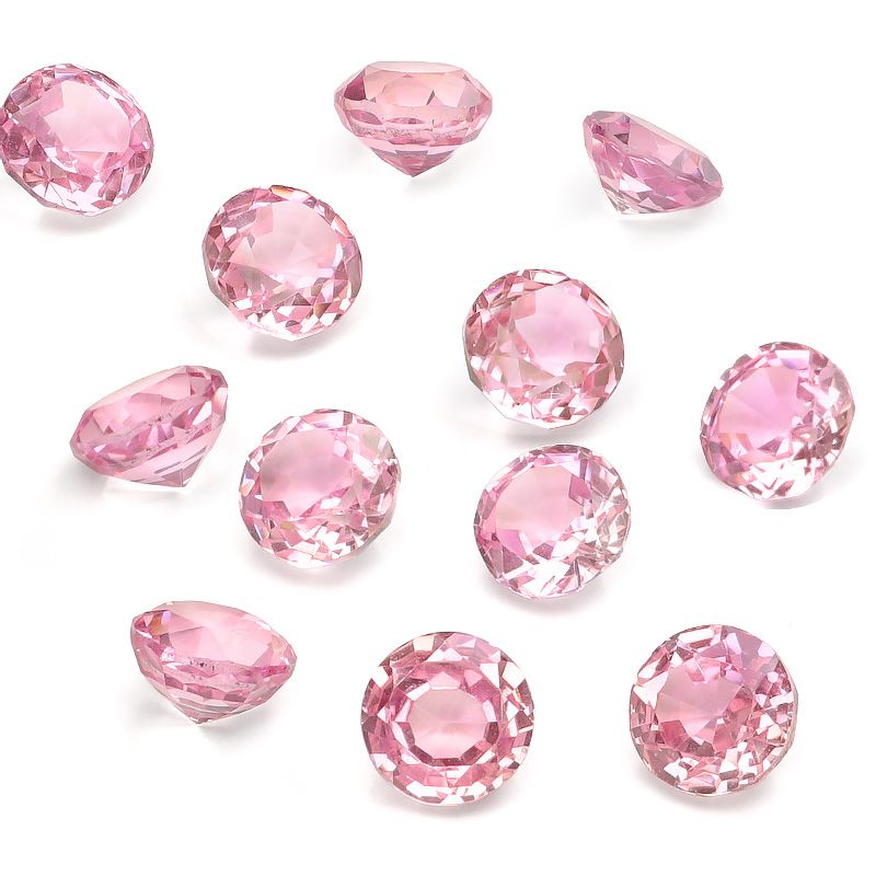 【BELLPIERI】合成ピンクサファイア コインファセットカット ルース 6mm【1コ販売】 / 82-39 SF6PC-X