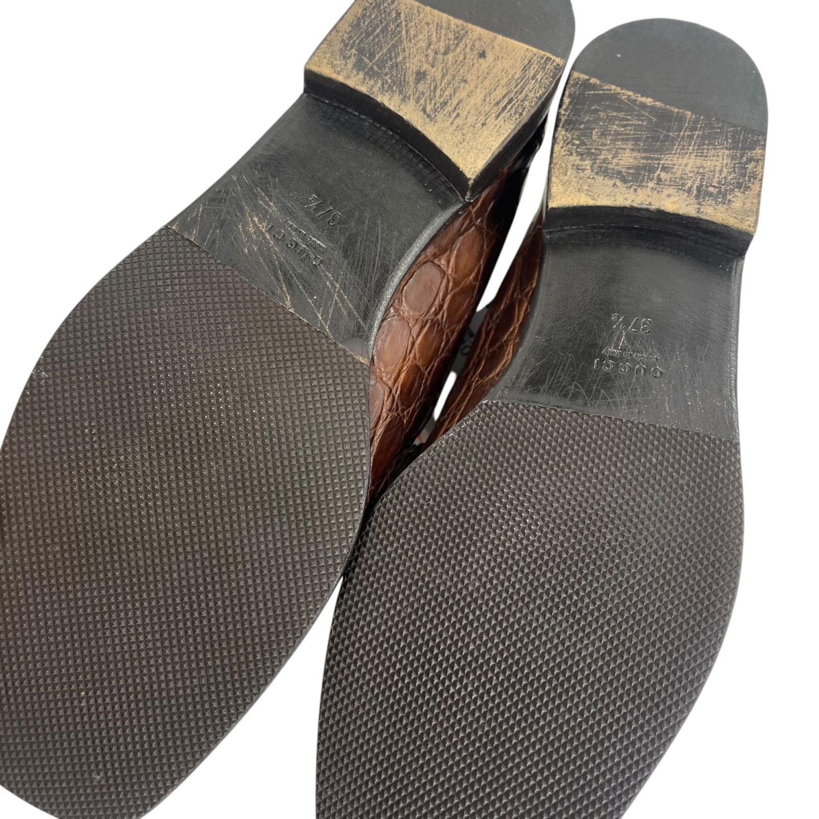 GUCCI ビットローファー 37 グッチ GUCCI ホースビット ローファー 367762 ブラック レザー