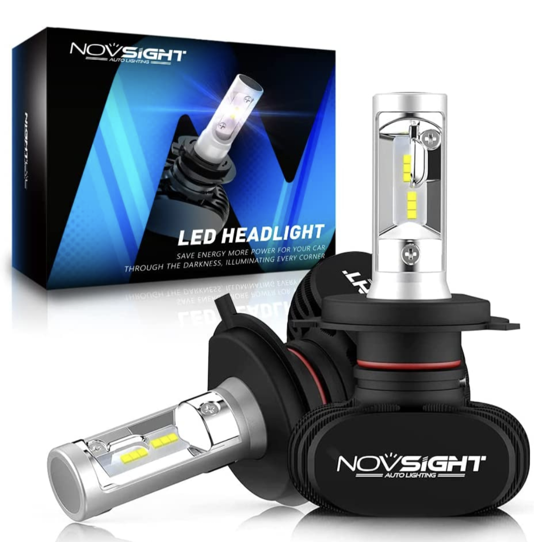 NOVSIGHT H4 LED ヘッドライト HI/LO切替 車/バイク用 LEDバルブ 8000LM 50W 6500K ホワイト 12V/24車対応  ファンレス (2個入) メルカリShops