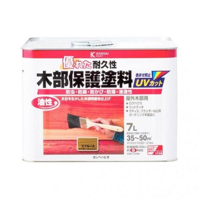 カンペハピオ 油性木部保護塗料 7.0L スプルース