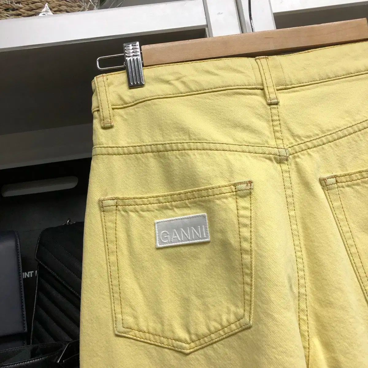 GANNI ガニー ロゴワッペン ワイドフィット パンツ DECORATOM_COM_BR