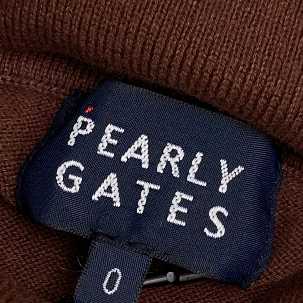 サイズ：0 PEARLY GATES パーリーゲイツ  タートルネック ニットセーター  ブラウン系 [240101437861] ゴルフウェア レディース ストスト サイズ：0 PEARLY GATES パーリーゲイツ タートルネック ニット