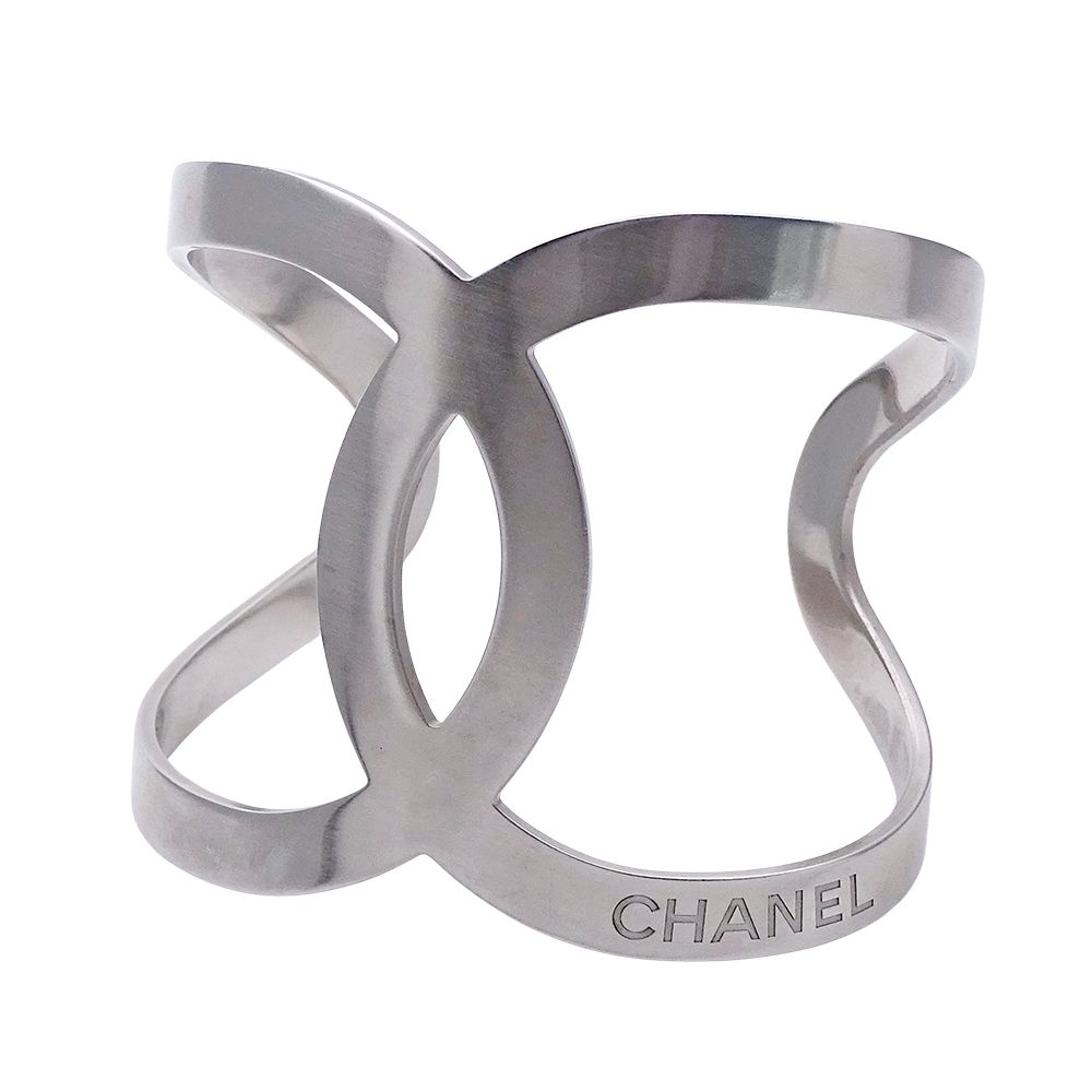 シャネル CHANEL バングル レディース ブランド シルバー ココマーク オープン 大ぶり 大きめ おしゃれ