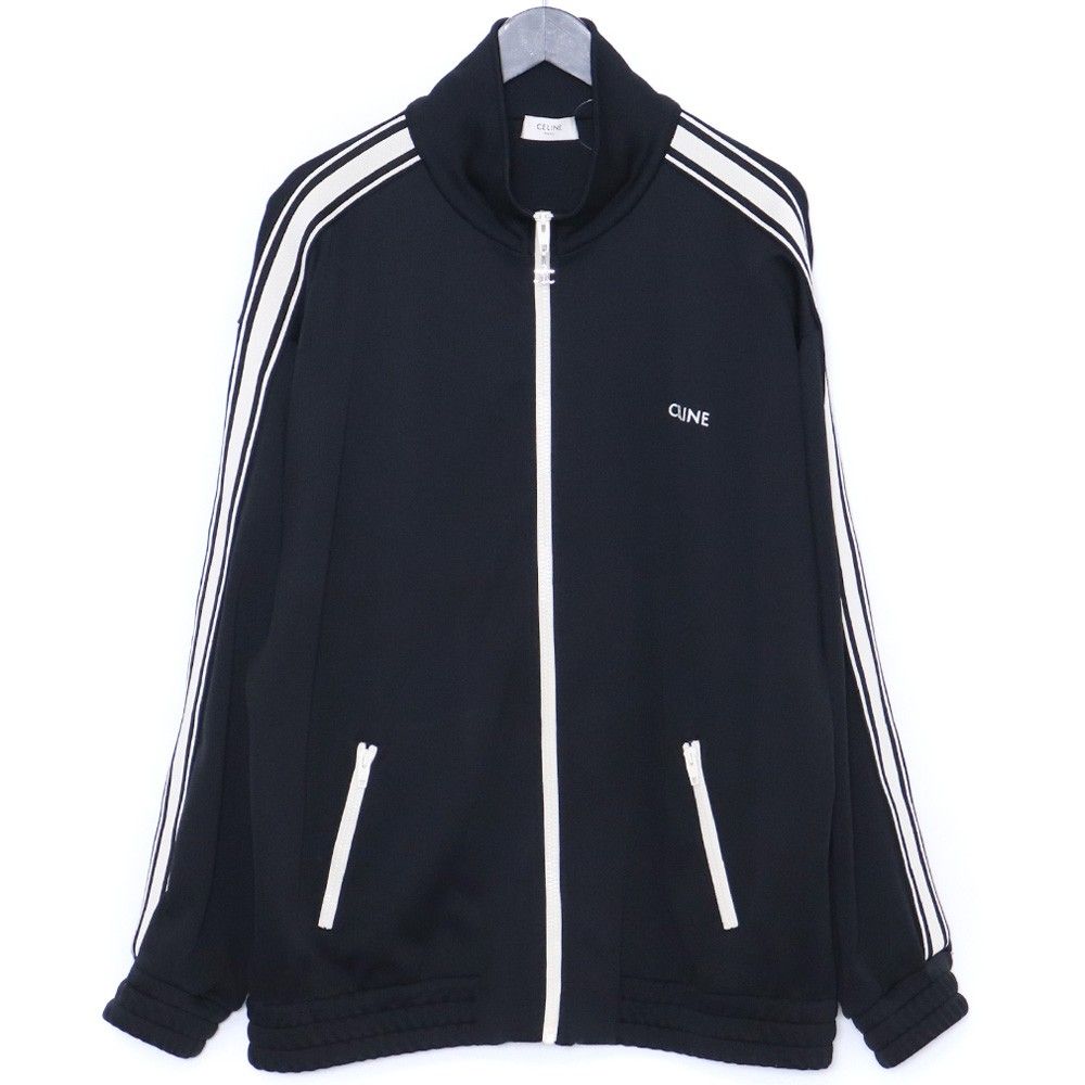 CELINE トラックスーツジャケット ダブルフェイスジャージー XLサイズ ブラック 2Y490121O