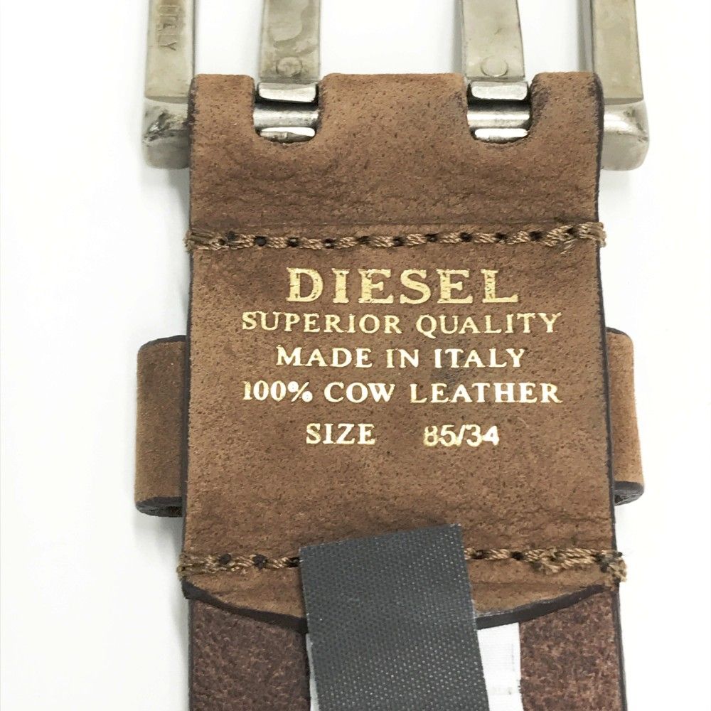 DIESEL ブラウンベルト 85/34 B-STAR II｜メンズ｜レザーベルト｜ダークブラウン｜ディーゼル