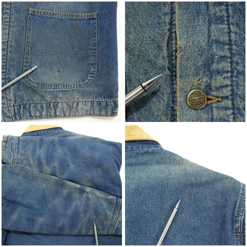 80s USA製 vintage ROEBUCKS 襟コーデュロイ 裏地ブランケット