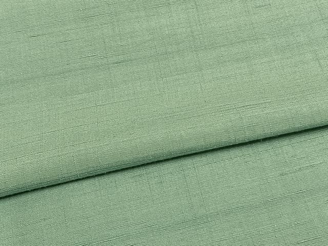 平和屋着物▽結城紬 単衣 色無地 白群色 正絹 逸品 未使用