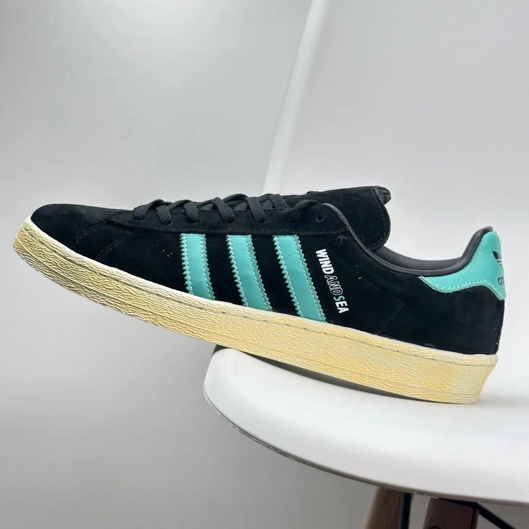 adidas アディダス スニーカー GX3952 × WIND AND SEA ウィンダンシー ×ATMOS アトモス CAMPUS 80S キャンパス スニーカー ブラック系 スニーカー