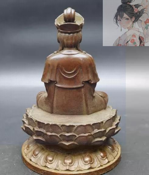 銅細工 自在観音像 仏像 装飾品 工芸品 美術品 置物 仏教美術 仏像 自在観音 小仏像 銅製 銅器 - メルカリ