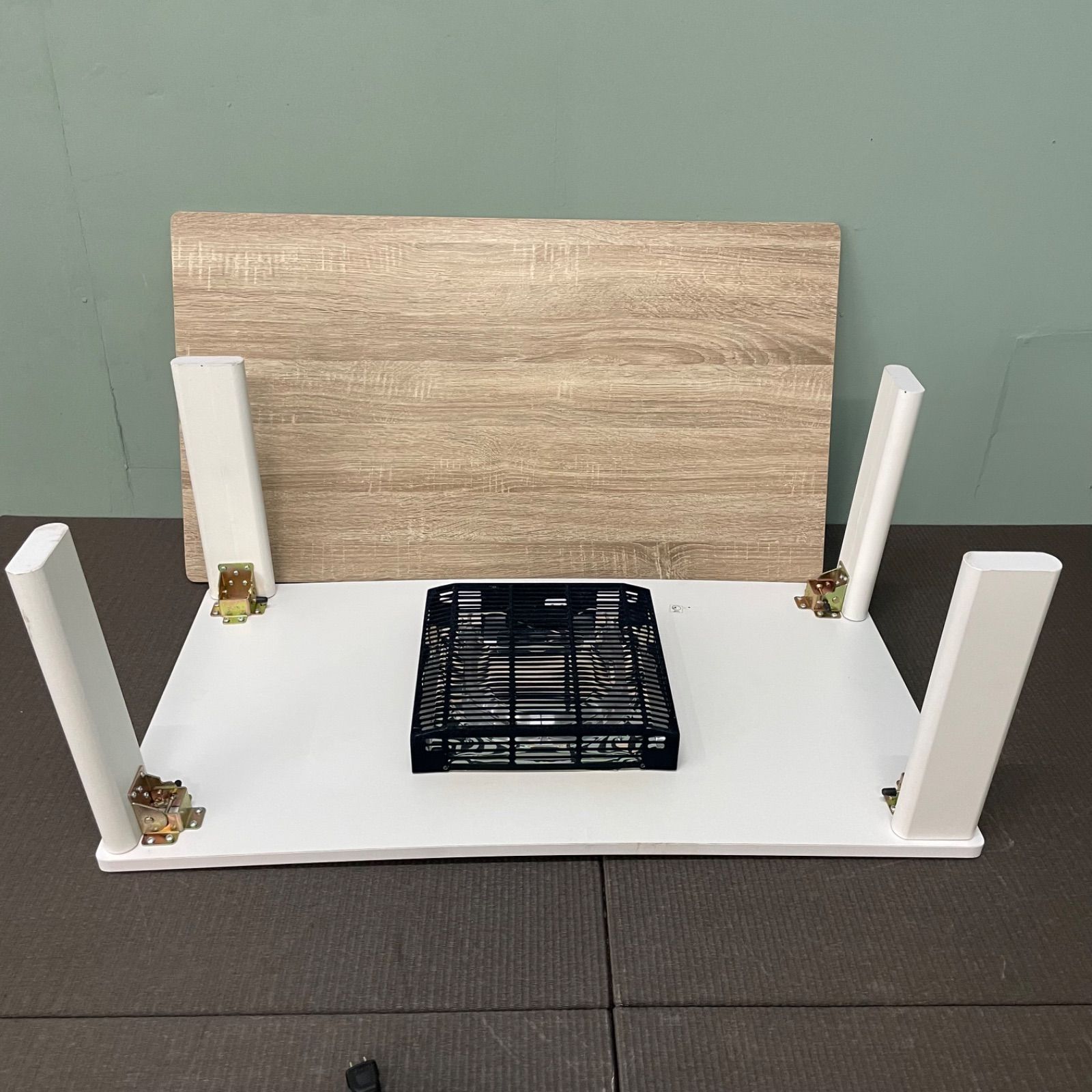 折れ脚アンティークコタツ 90×50 ブラウン（BR） ♭ こたつテーブル