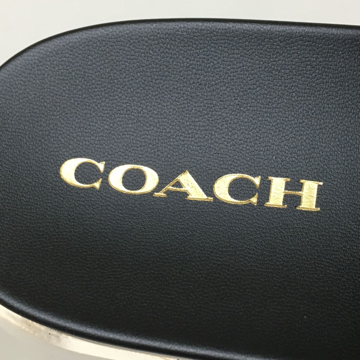 COACH(コーチ) サンダル US8B レディース美品 - ダークグレー×黒 