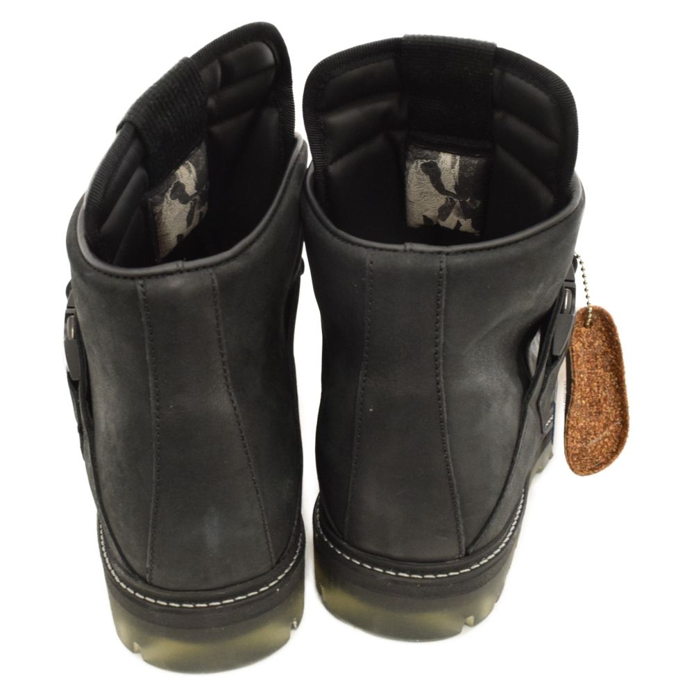 稀少　リックオウエンス x ビルケンシュトック　ハンコック　レザーブーツ　黒 稀少 リックオウエンス x ビルケンシュトック ハンコック レザーブーツ