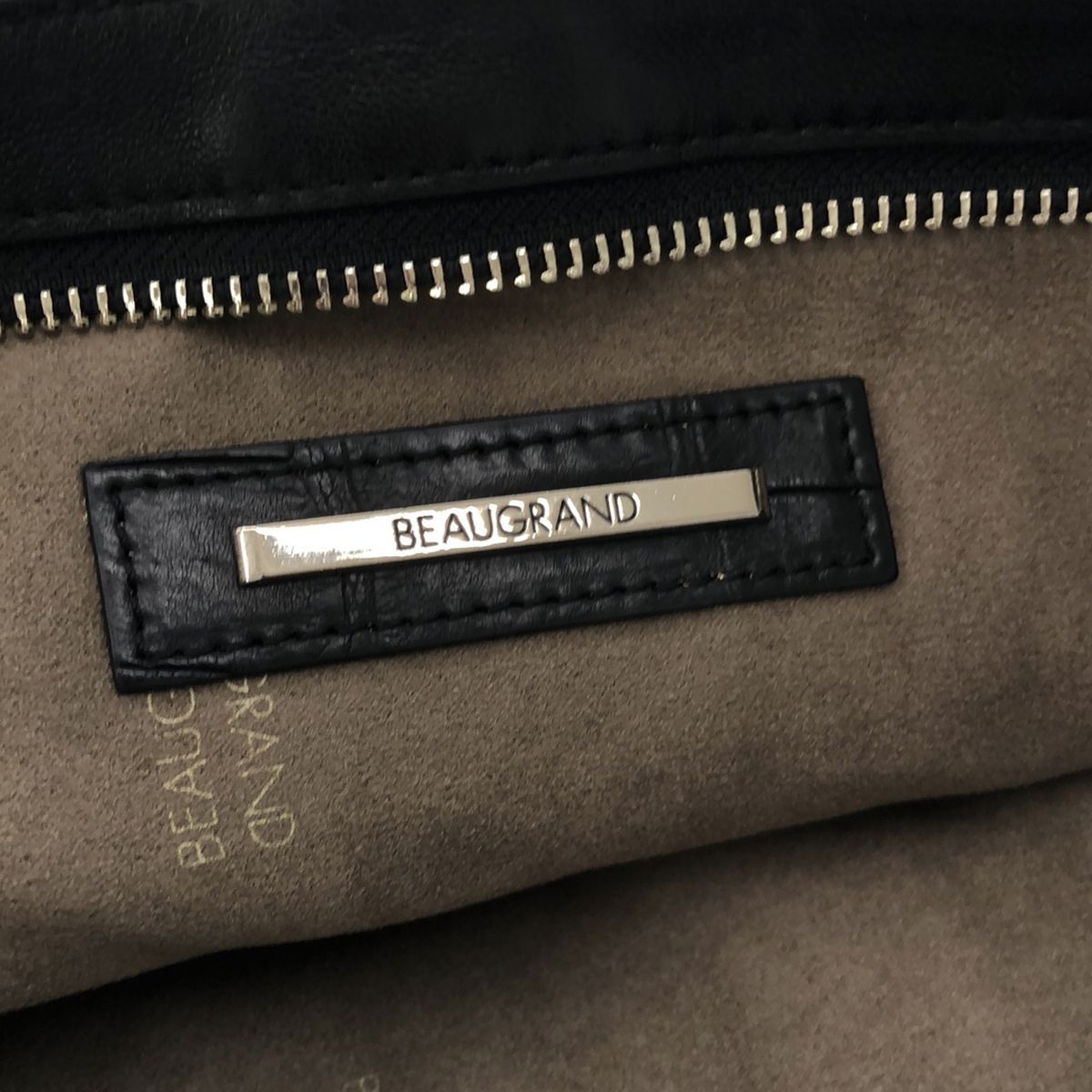 【美品】BEAUGRAND／クラッチバッグ／本革クロコダイル 美品】BEAUGRAND／クラッチバッグ／本革クロコダイル