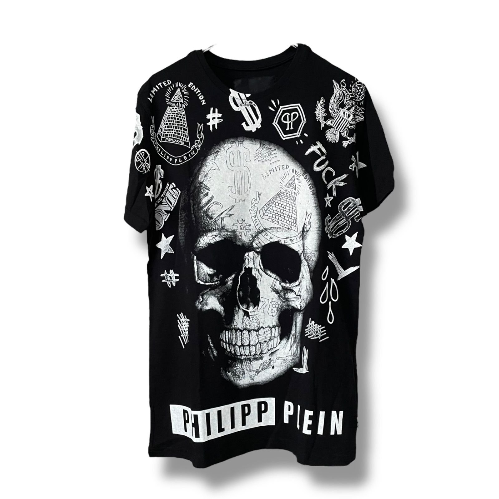 PHILIPP PLEIN フィリッププレイン メンズ トップス Tシャツ 半袖 黒 