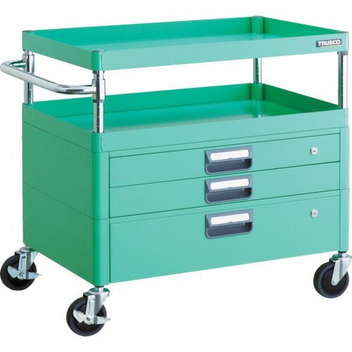ＴＲＵＳＣＯ ツールワゴン フェニックスワゴン 省音 ７５０Ｘ５００ＸＨ７４０ 引出付 ヤンググリーン