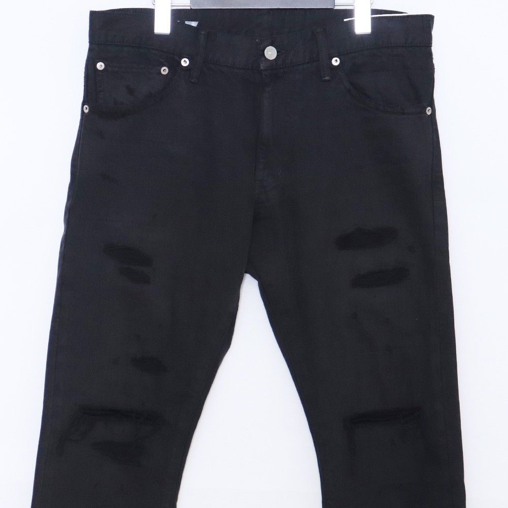 VISVIM SOCIAL SCULPTURE 14 BLK DMGD-17 W34 L24 ブラック
