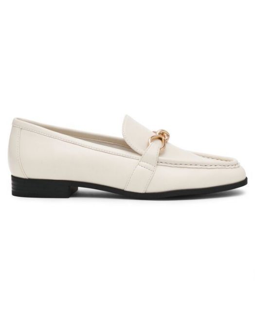 送料無料 アンクライン レディース パンプス シューズ Women s Beckett Knotted Bit Tailored Loafers Bone