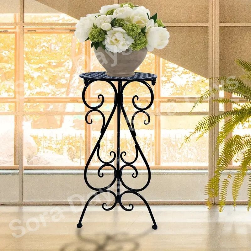 フラワースタンド ミニベンチ 花台 アイアン おしゃれ かわいい アンティーク風 エレガント 小さい フラワーラック 鉢置き台 スチールアイアンのミニベンチ ミニベンチ ディスプレイスタンド 花台 フラワースタンド アイアン