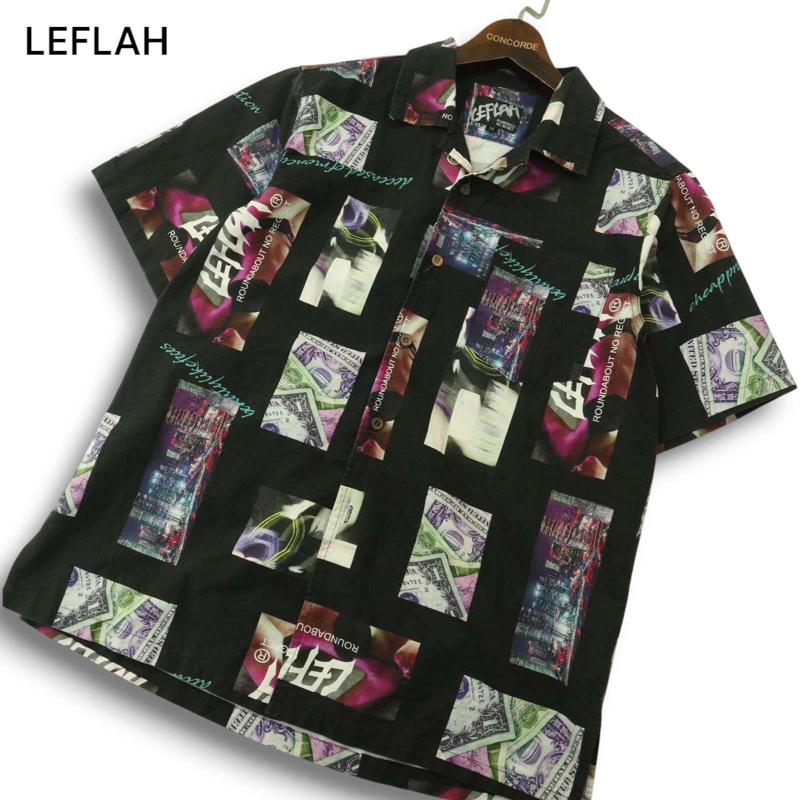 新品タグ付 LEFLAH フォトプリント 開襟 総柄 シャツ セクシー グラマー LEFLAH ｜ OFFICIAL WEB SHOP