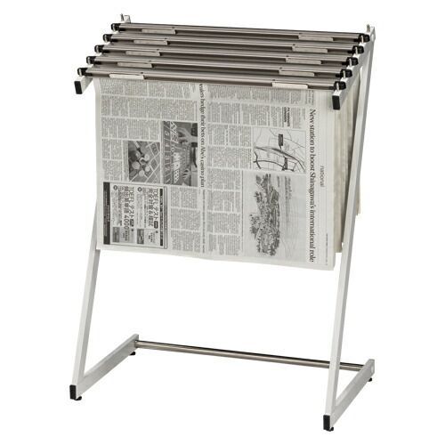 クーポン配布中-スーパー 対象 単品 新聞架 クラウン 新聞架 スチール製 CR-SN150-W 4953349041769