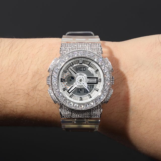 G-SHOCK BABY-G カスタム 大粒CZダイヤ　キュービックジルコニア G-SHOCK カスタム GA100 フルカスタム Gショック 大粒CZダイヤ