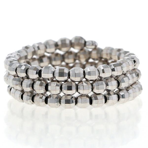 K18 形状記憶 ワイヤー ミラーボール リング 3カラー イエロー ピンク ホワイト ゴールド K18YG K18WG K18PG フリーサイズ 指輪 18金 ミラーボール コイル リング \u003cBR\u003e形状記憶 チタンワイヤー入り