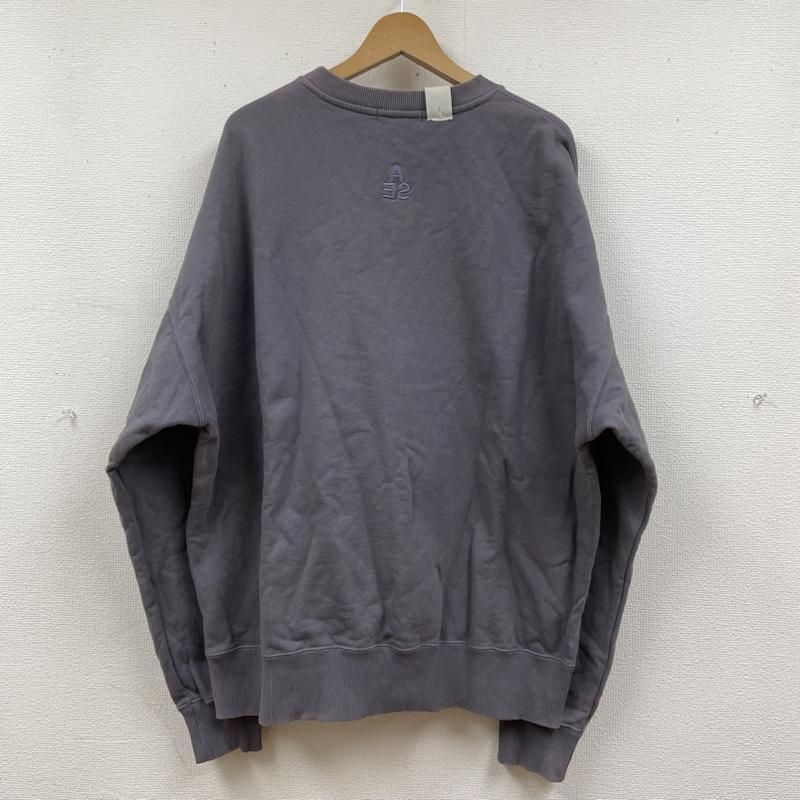 WIND AND SEA ウィンダンシー トレーナー 長袖 N.HOOLYWOOD SWEAT NHWS-005 スウェット 長袖 ロゴ 刺繍 チャコール