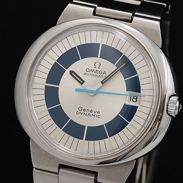 オメガ ビンテージ ジュネーブ デイト ゴールド ATメンズ腕時計 稼働品ビンテージ - 腕時計(アナログ)