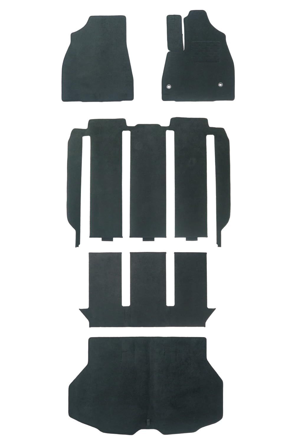 MATKING ベーシックフロアマット ブラック ノアハイブリッド ヴォクシーハイブリッド 90系 7人乗 インパネ一体型センターコンソールボックス装備車 2列目ノーマルシートorオットマン付車 6KETC1585X103K