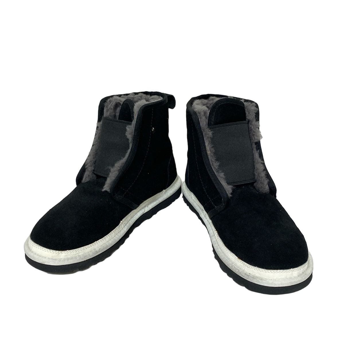 UGG アグ ショートブーツ 23 レディース リキ 1015423 黒 WHITE MOUNTAINEERING