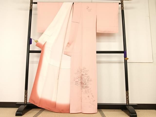 平和屋着物▽総刺繍 訪問着 中国三大刺繍 相良刺繍 流水鴛鴦草花