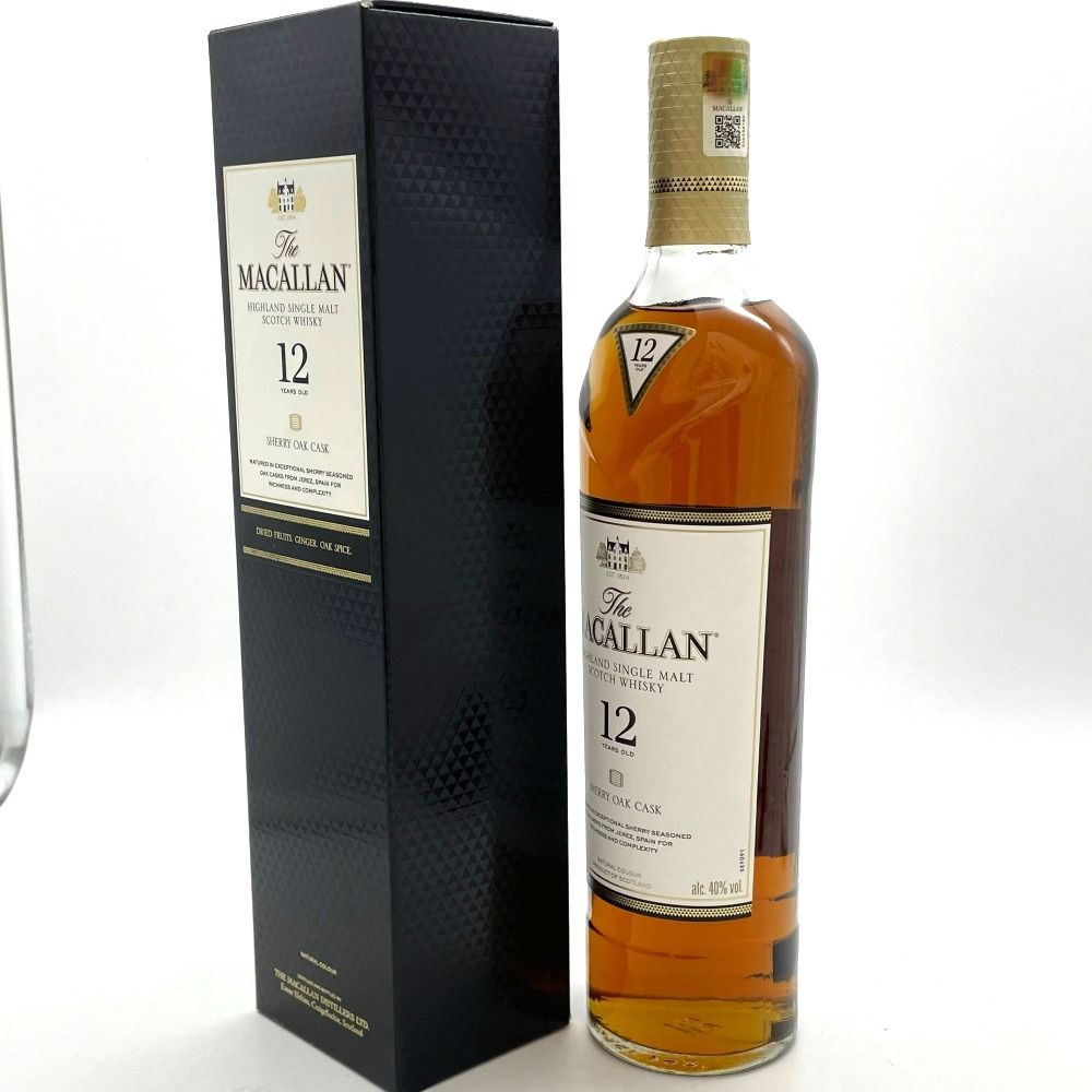 The MACALLAN１２年 シェリーオークカスク　７００ml 箱付 シングルモルトウイスキー ザ・マッカラン12年 シェリーオーク