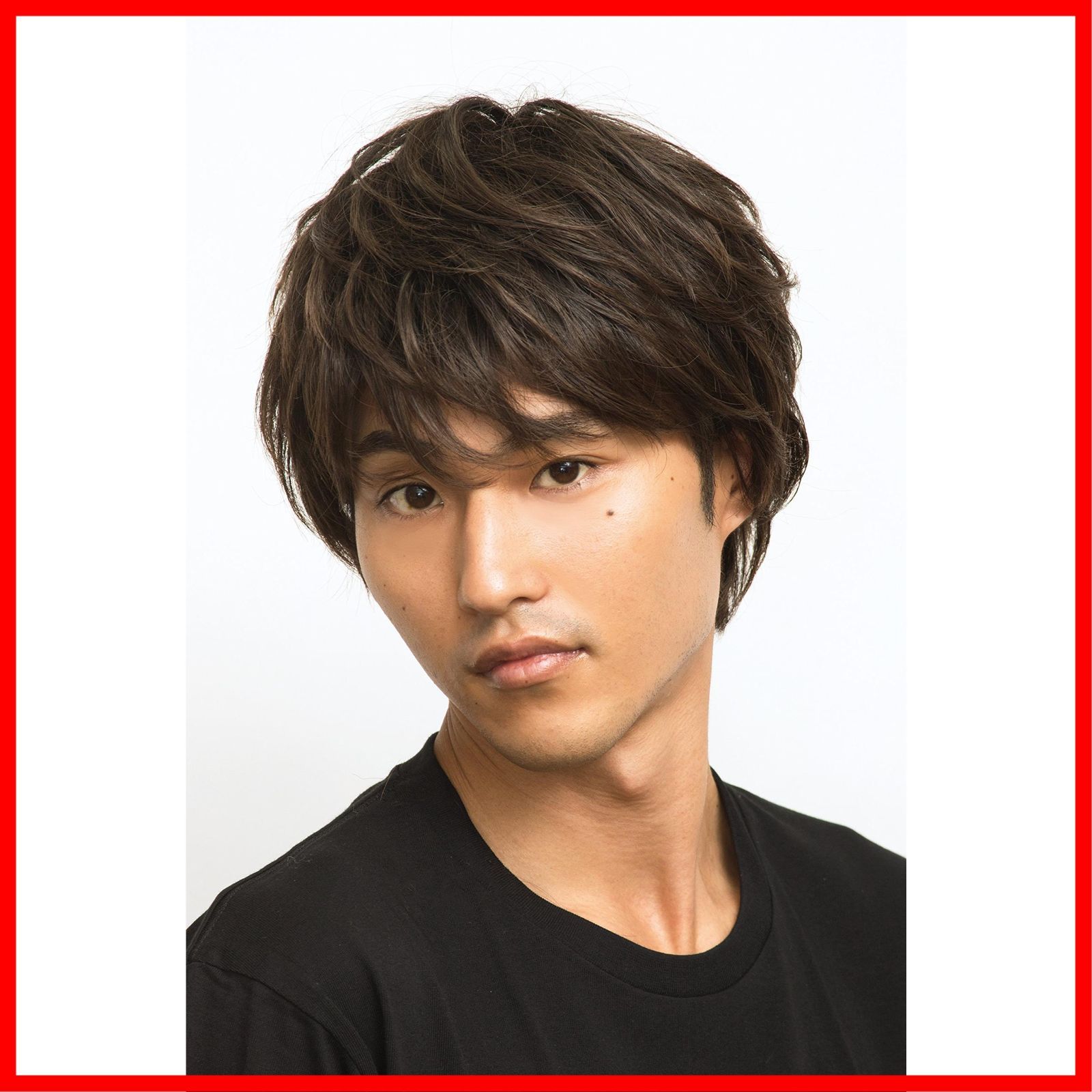 新品★すっきり自然かつらウイッグダークブラウン★男女兼用医療用にも洗える耐熱★サイズ調節可sa WIGGY RICHメンズ ナチュラルマッシュ(ダークブラウン