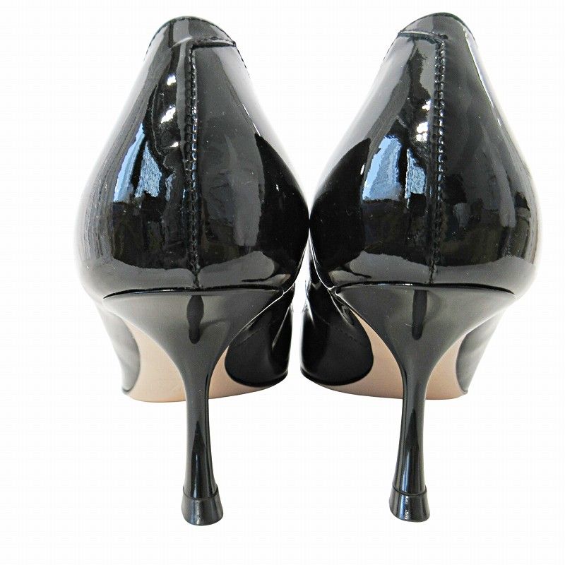 ロジェヴィヴィエ Roger Vivier  黒ハイヒールパンプス ブラック Woman トランペット レザー パンプス
