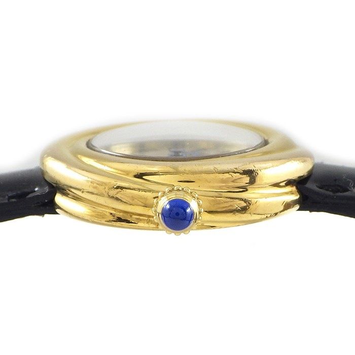 カルティエ Cartier 腕時計 マスト トリニティ ヴェルメイユ W1010644 ローマン インデックス シルバー文字盤 革 SV925 GP クオーツアナログ 【中古】 カルティエ Cartier 腕時計 マスト トリニティ ヴェルメイユ W1010644