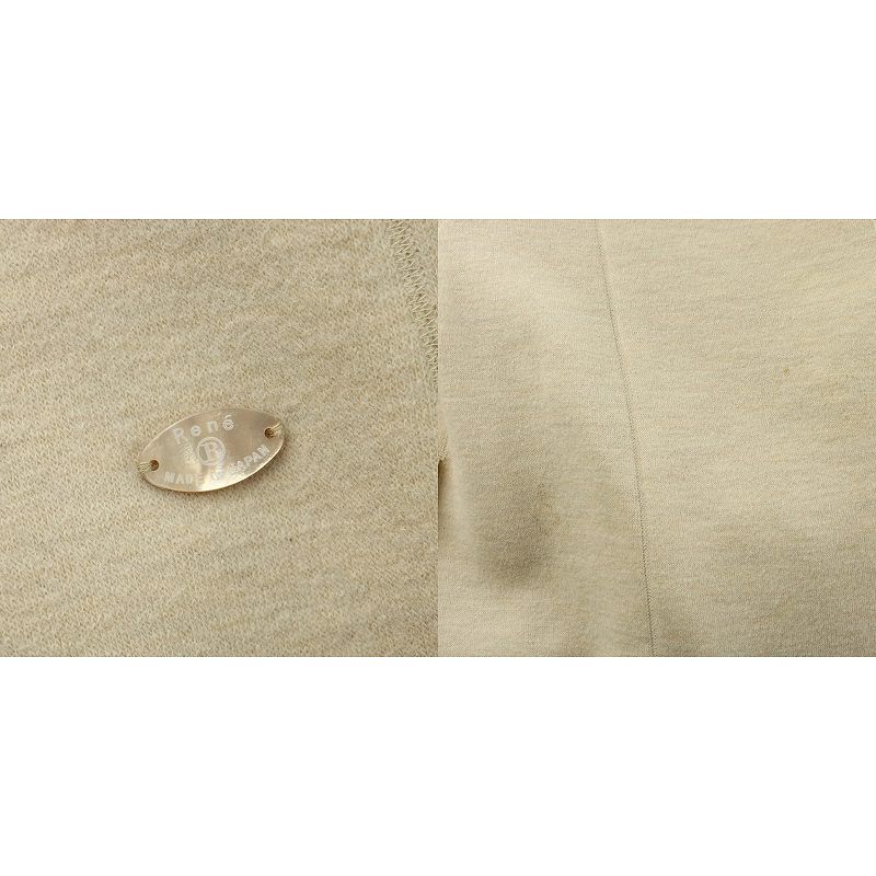 ルネ Rene ノーカラー ガウン コート ロング ウール 36 M ピンク  