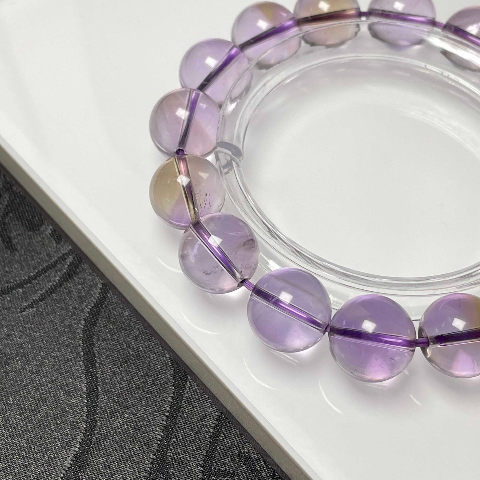 天然美品☆【ボリビア産 両色アメトリン】☆ ブレスレット 天然石 11.8
