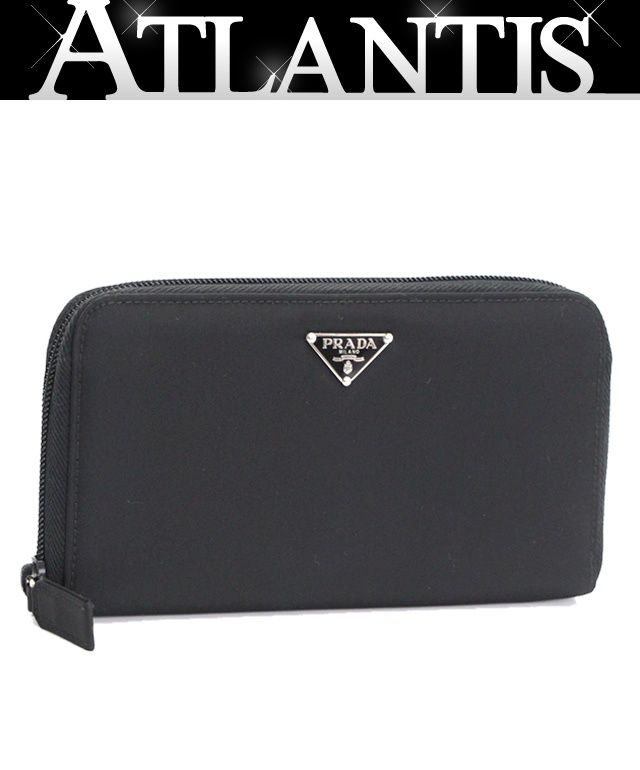 美品 プラダ PRADA 三角ロゴ ラウンドファスナー 長財布 美品 プラダ PRADA 三角ロゴ ラウンドファスナー 長財布
