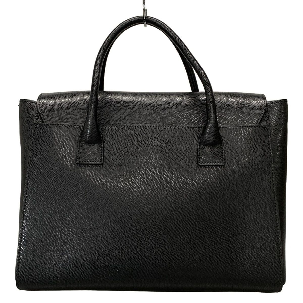 FURLA フルラ メトロポリタン ブラック ハンドバッグ FURLA(フルラ) ハンドバッグ美品 メトロポリスサッチェル 黒