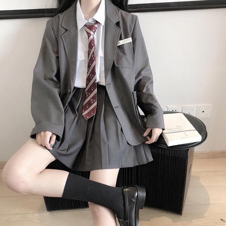 女子高生 制服 ブレザー ジャケット ブラウン スクールブレザー
