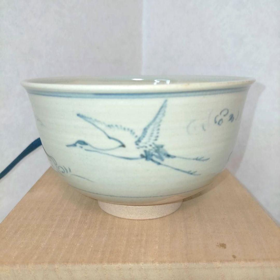 雲鶴図 尾戸窯 土居庄次作 共箱 抹茶碗 茶道具 青布 雲鶴図 尾戸窯 土居庄次作 共箱 抹茶碗 茶道具 青布 - メルカリ