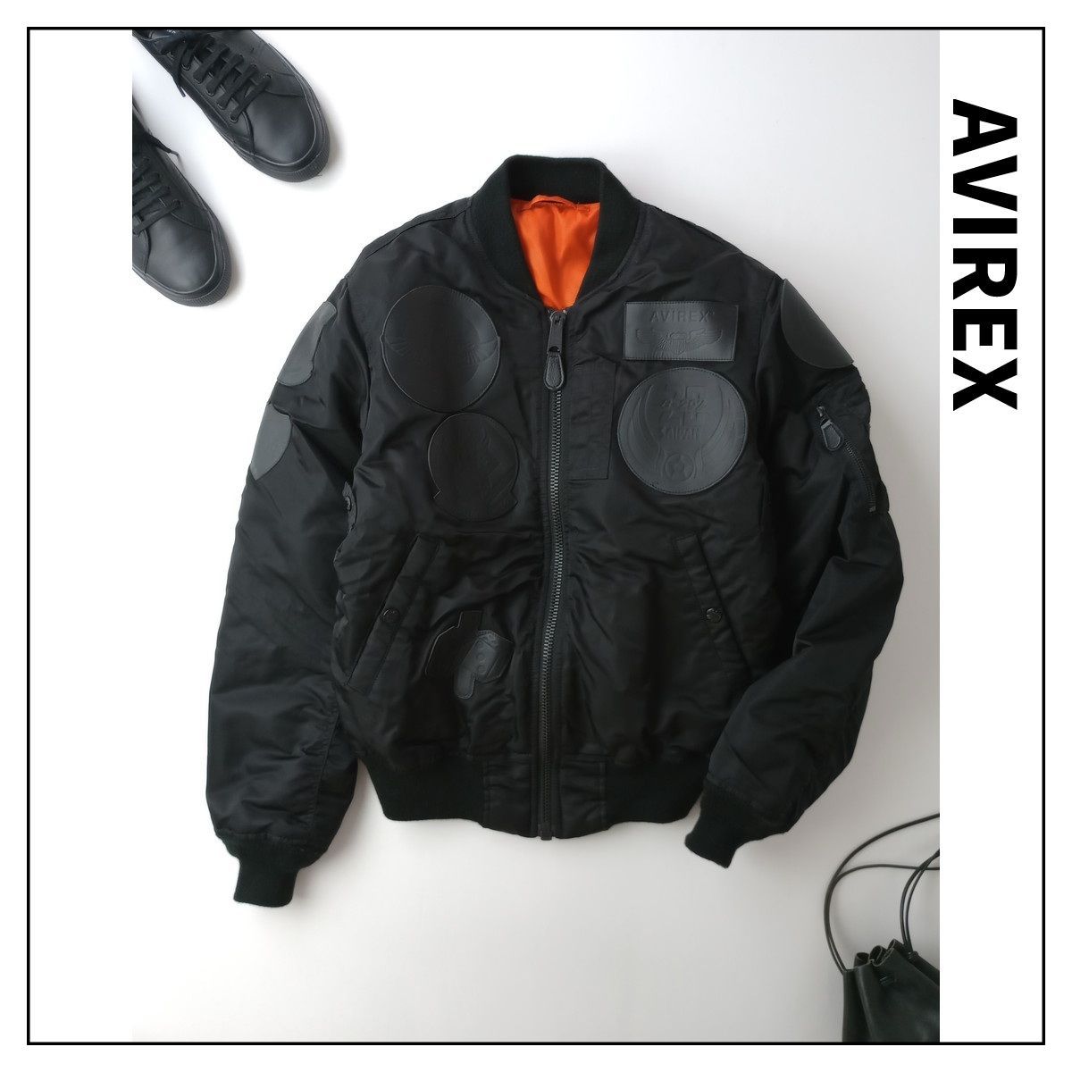 AVIREX アヴィレックス MA-1 EMBOSS TOPGUN シルバー L アヴィレックス