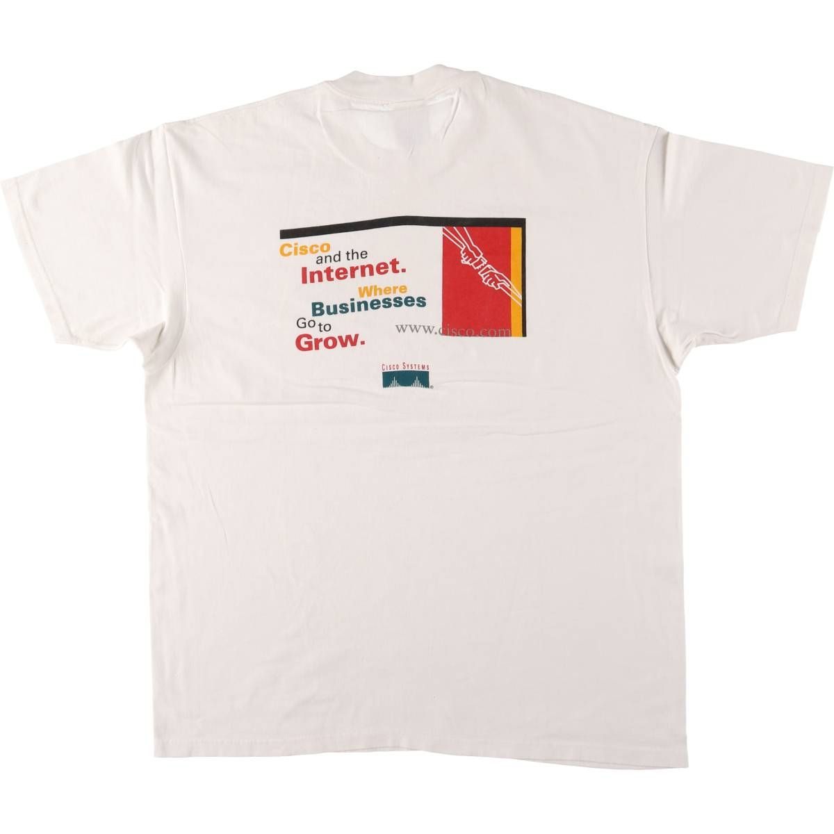 古着 ヘインズ Hanes CISCO SYSTEMS シスコシステムズ アドバタイジングTシャツ メンズXL相当|eaa582611