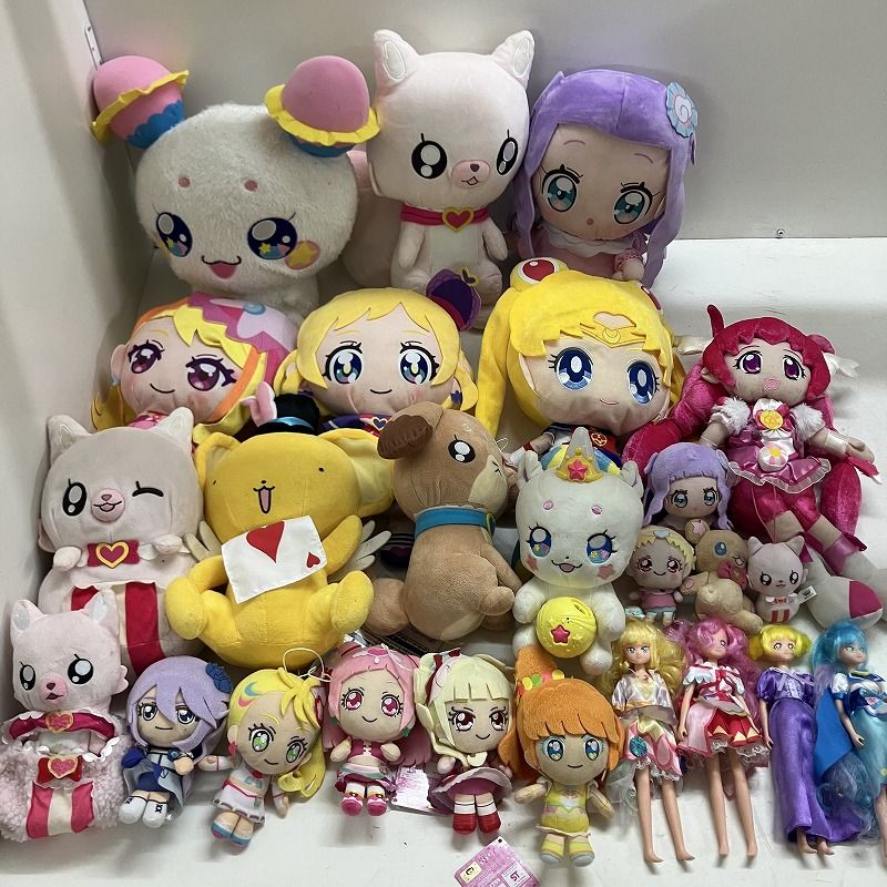 ◆ ジャンク品 約25点 まとめ商品 セーラームーン プリキュア 美少女系 ぬいぐるみ わんだふる HUGっと など 現状品 3.5kg