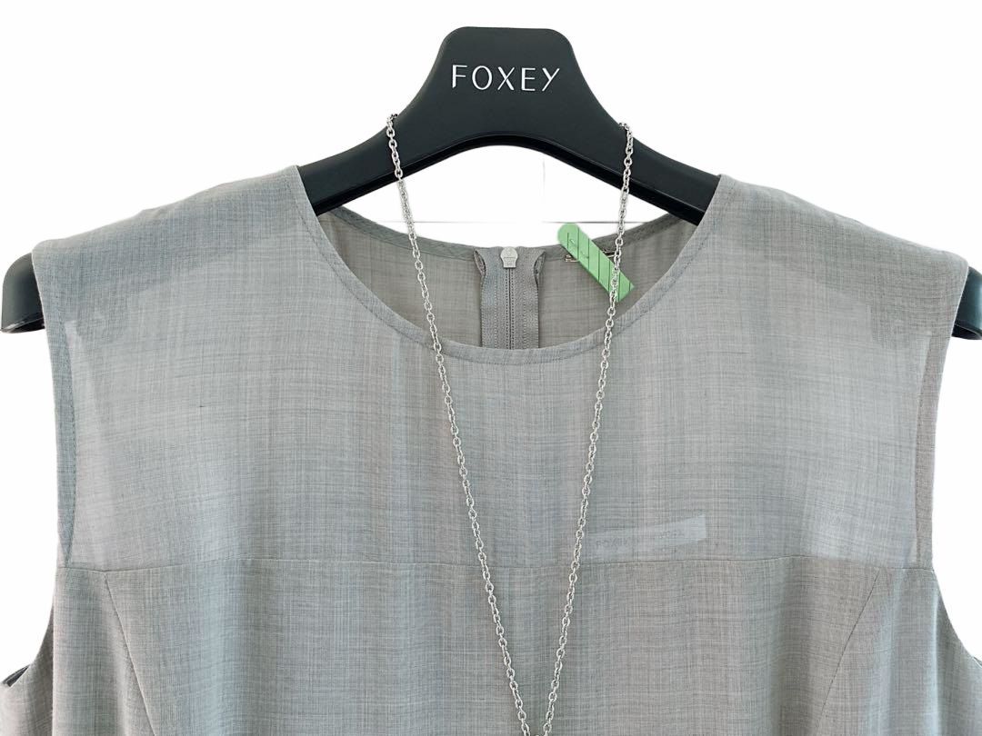 FOXEY/フォクシー 39427 裾フレアデザインノースリーブ ワンピース38