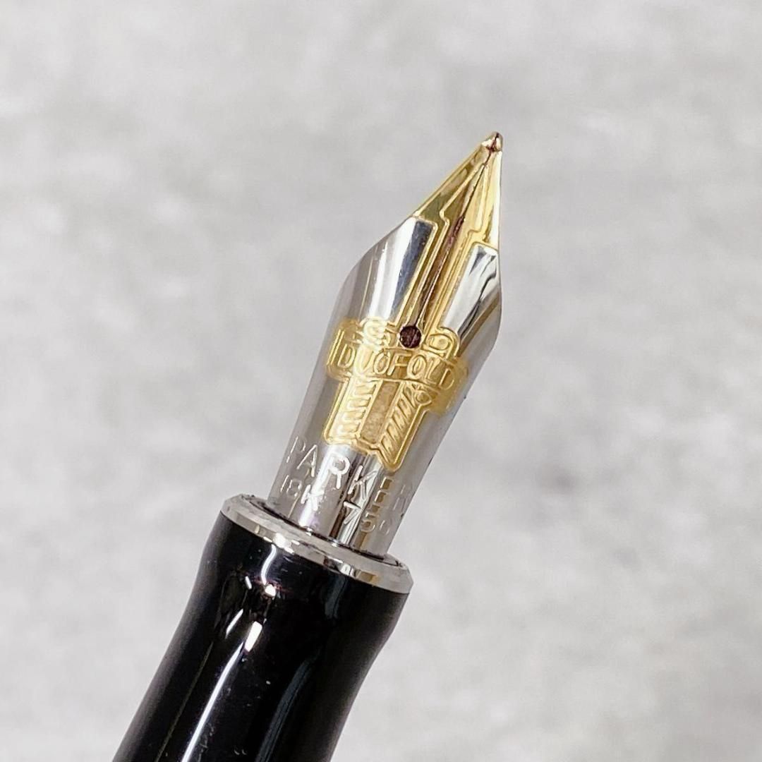 W014 PARKER DUOFOLD 18K750 金 万年筆 筆記用具 W014 PARKER DUOFOLD 18K750 金 万年筆 筆記用具 - メルカリ